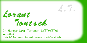 lorant tontsch business card